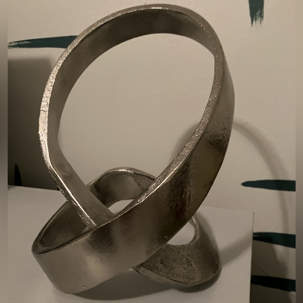 ***SOLD***                                     Modern Silver Abstract Sculpture